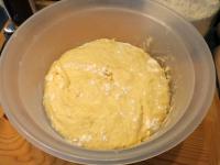Leave the dough covered to rise in a warm place....