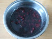 Wash and drain the cranberries....