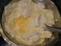 Gently fold egg whites foam into the mixture....