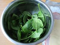 Wash the spinach ......