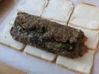 Put the warm rolade on the prepared bread and...