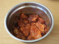 Wash the turkey breasts and cut them into cubes....