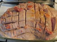 Put meat in the baking dish......