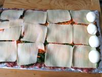 Place slices of cheese on the carrots, you can...