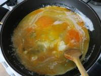 ... add eggs, salt, mix ......