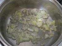 Peel an onion, chop finely and cook in oil....