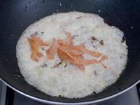 Add sliced salmon....