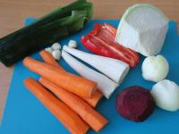 Cean vegetables, wash ......