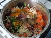 Put in a pot, add salt and spices....