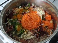 ... add to the boiling soup and mix....