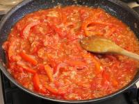 Add peeled chopped tomatoes....