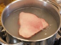 Put the meat in a pot with water and cook for 1...