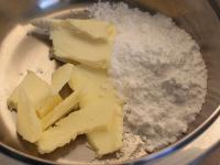 Beat room-temperatured butter with sugar until...