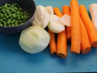 Clean and wash the vegetables......