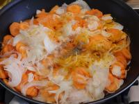 ... add vegetables, salt and spices. Pour the...