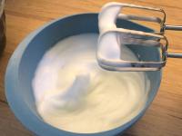 Beat the egg whites until they are foamy....