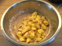 Add and stir in the apples....