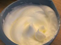 Beat the egg whites until they are foamy....
