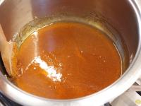 Cook sugar until you get caramel....