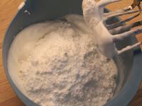 Add a few drops of lemon juice and sifted sugar to...