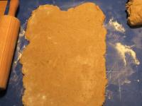 Roll the dough on a floured board to thickness...