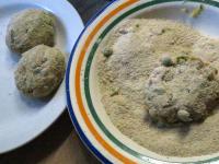 Create rissoles from the mixture and coat them in...
