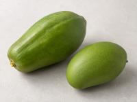Both the mango and papaya should be firm and only...
