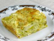 Leek pie with cheese