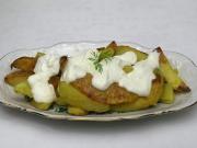 Baked potatoes with bryndza cheese