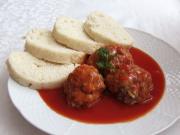 Meat Balls with Dumpling and Sauce