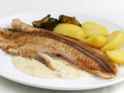 Pangasius with cream - mustard sauce