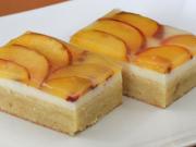 Pudding cake with nectarines