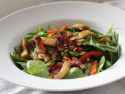 Salad with spinach leaves
