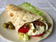 Greek chicken wrap