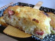 Cabbage cake with bacon