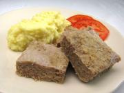 Meatloaf prepared from baking sheet