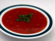 Tomato soup with spring onion