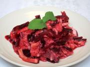 Beetroot salad with horseradish and apple