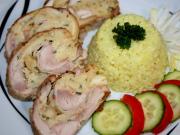 Chicken Roulade with Bread Rolls Filling