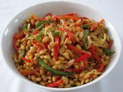 Soya bean salad with vegetables