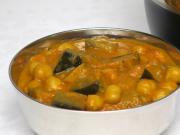 Eggplant-chickpea curry
