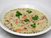 Creamy lentil soup with sweet potatoes