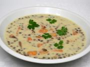 Creamy lentil soup with sweet potatoes