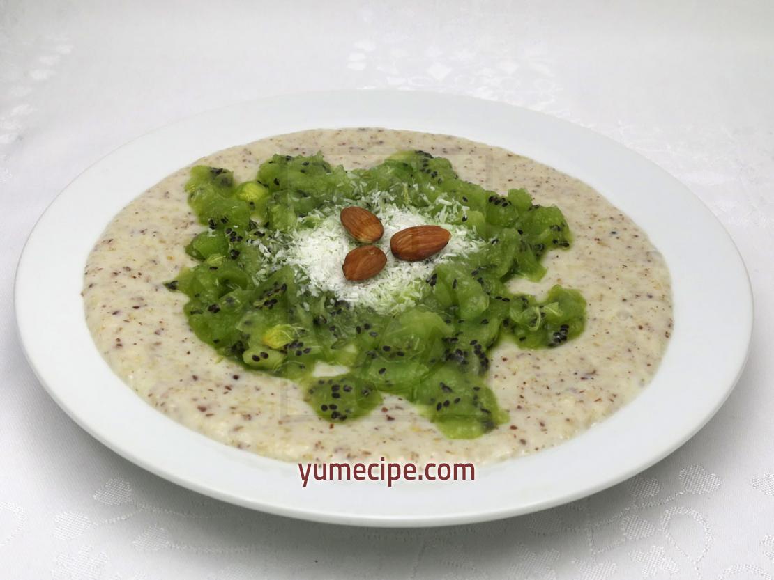Oatmeal porridge with kiwi • Recipe | yumecipe.com