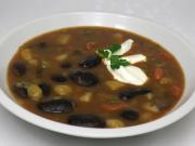 Dark bean soup