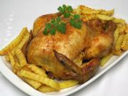 Pepper chicken with fries