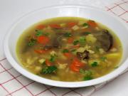 Vegetable soup with mushrooms