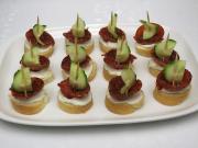 Blue cheese canapes