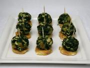 Spinach balls with turkey meat