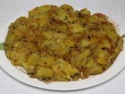 Stewed potatoes with cabbage